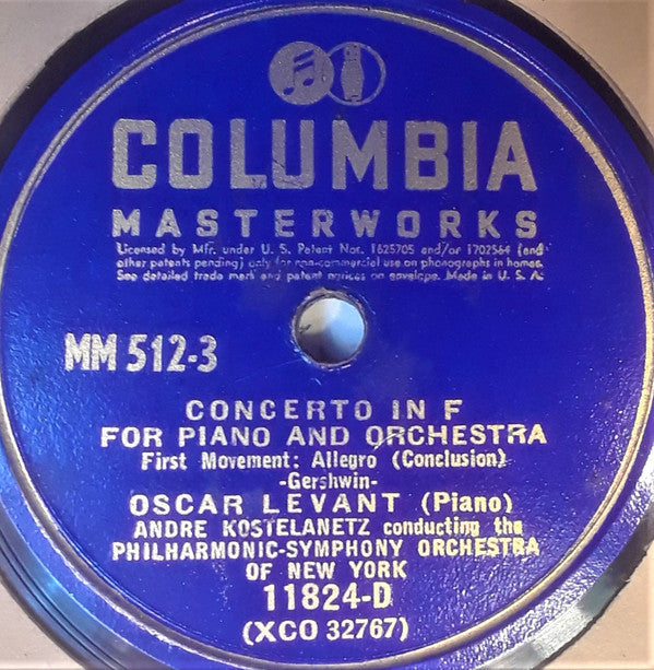 Concerto In F | Very Good Plus (VG+) Very Good (VG) 78rpm