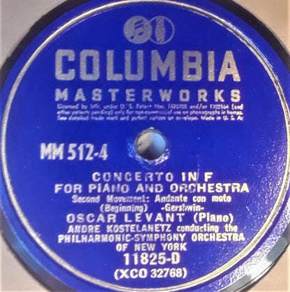 Concerto In F | Very Good Plus (VG+) Very Good (VG) 78rpm
