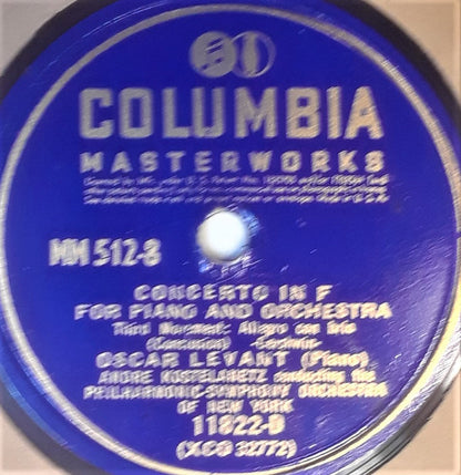 Concerto In F | Very Good Plus (VG+) Very Good (VG) 78rpm