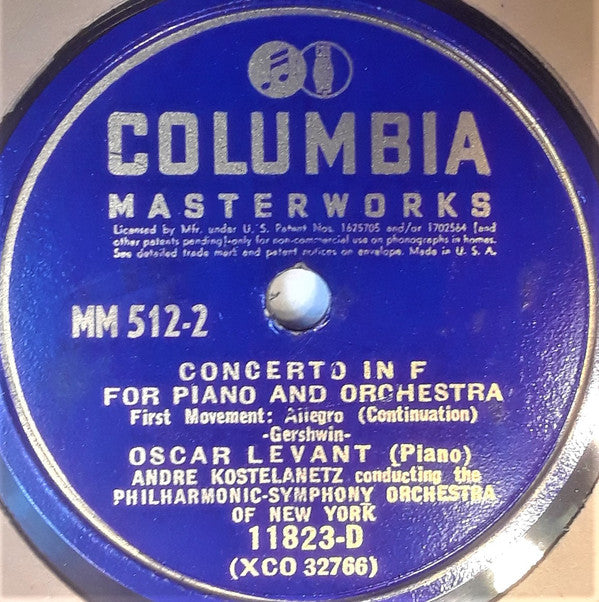 Concerto In F | Very Good Plus (VG+) Very Good (VG) 78rpm