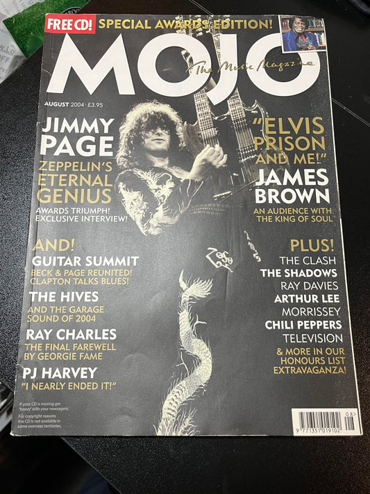 LED ZEPPELIN MOJO #129 MAGAZINE AUG 2004 JIMMY PAGE COVER WITH MORE INSIDE UK | -