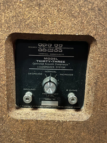 KLH Model 33 Loudspeakers Speakers Wood *Vintage* Work Great