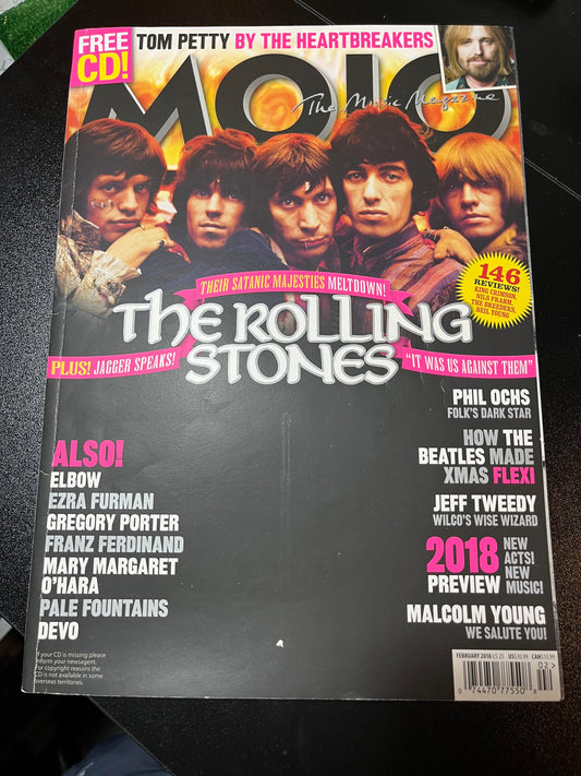 ROLLING STONES MOJO FEB 2018 music magazine NO CD | -