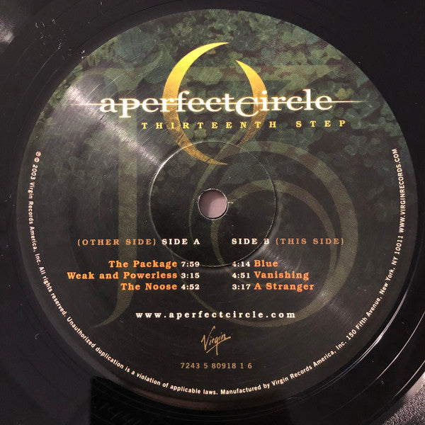 A Perfect Circle Thirteenth Step Virgin 2xLP, Album, RE Mint (M) Mint –  Love Vinyl Records