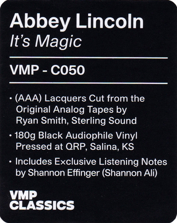Abbey Lincoln - It's Magic | Mint (M) Mint (M) - JAZZ *NEW/VMP*