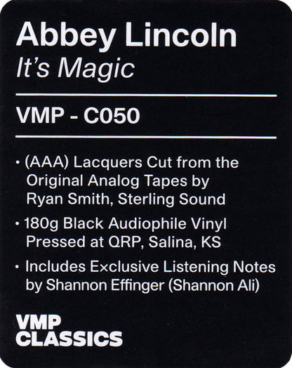 Abbey Lincoln - It's Magic | Mint (M) Mint (M) - JAZZ *NEW/VMP*