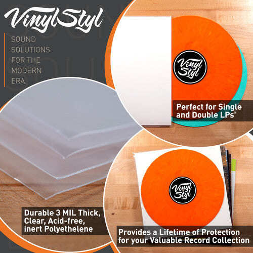 Protective Outer Record Sleeves - 50 Count | - ACCESSORIES