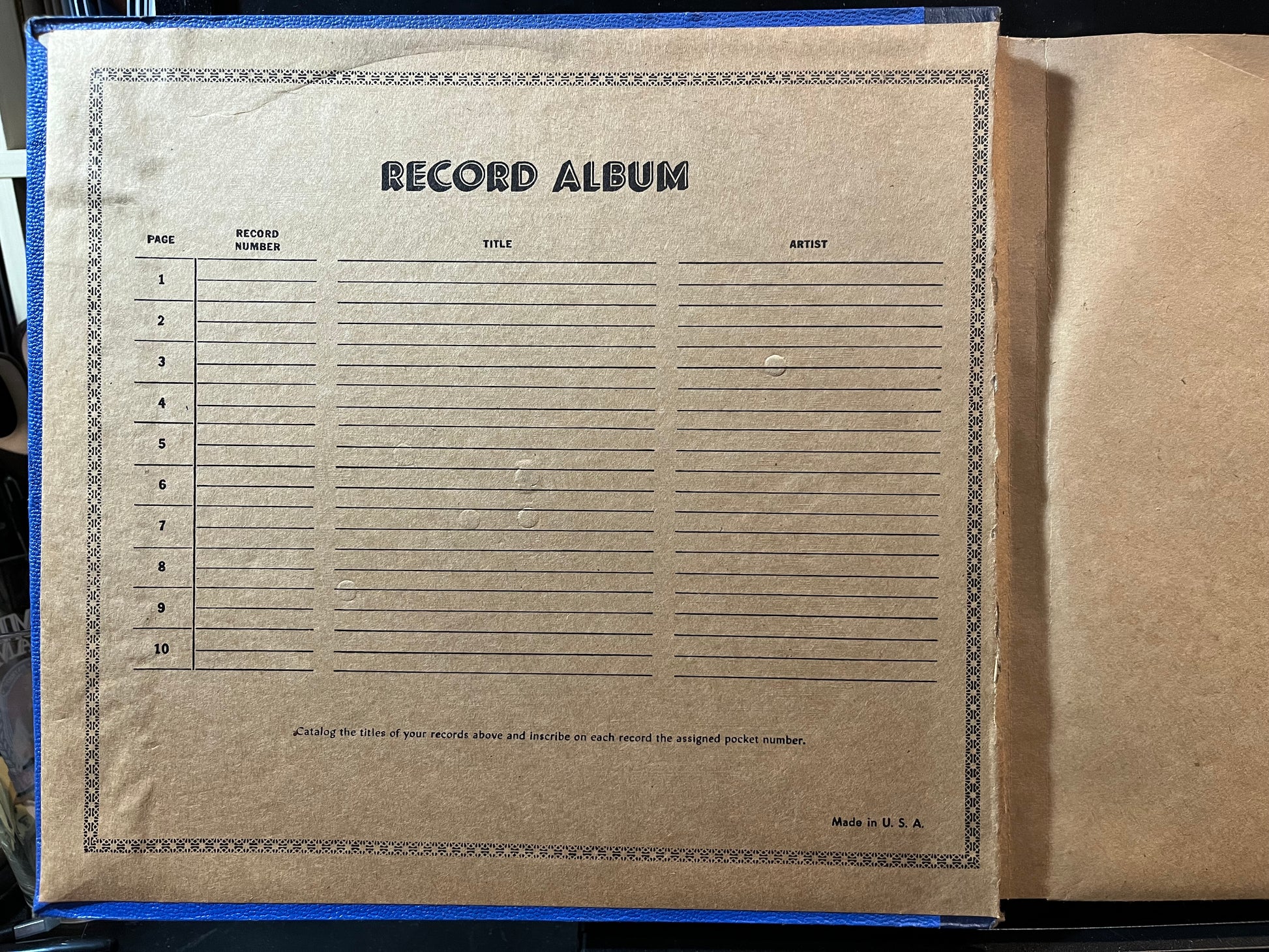 Va - 10 PAGE BOOK 78RPM 10" RECORDS | Excellent (EX) - ACCESSORY *USED*