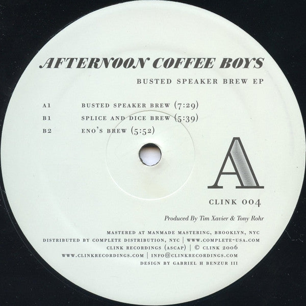 Afternoon Coffee Boys - Busted Speaker Brew EP | Near Mint (NM) Near Mint (NM) - MINIMAL / USED *NEAR MINT*