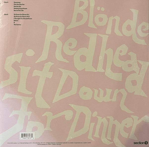 Blonde Redhead - Sit Down For Dinner (White Vinyl) | Mint (M) Mint (M) - ALT/INDIE *SEALED/COLOR*