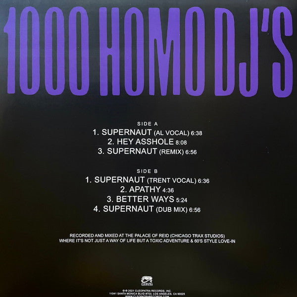 1000 Homo DJs Supernaut LP Mint (M) Mint (M)