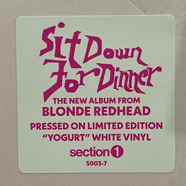 Blonde Redhead - Sit Down For Dinner (White Vinyl) | Mint (M) Mint (M) - ALT/INDIE *SEALED/COLOR*