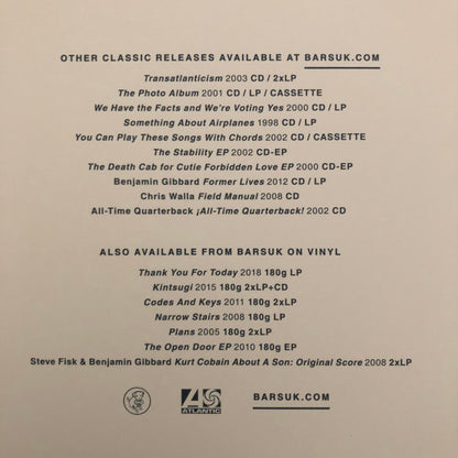Death Cab For Cutie - The Blue EP (180g) | Mint (M) Mint (M) - ALT/INDIE *NEW/180g*