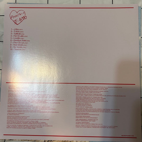 Phoenix - Ti Amo (180g) | Mint (M) Mint (M) - ALT/INDIE *NEW/180g*