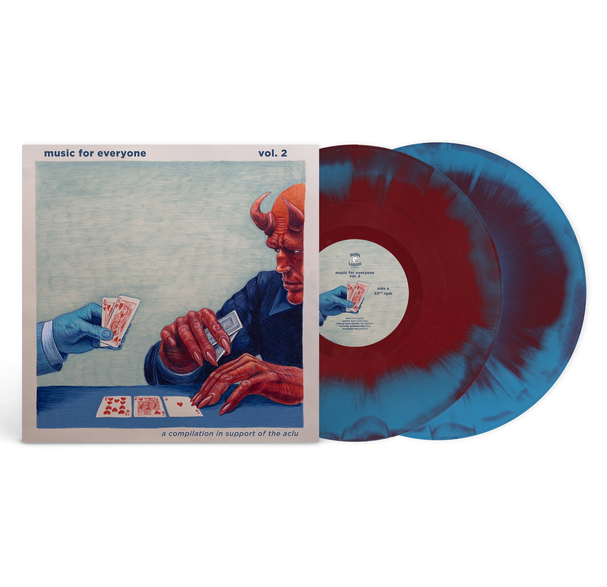 (PRE-ORDER 11/21/25) Music For Everyone Vol .2 (2x Oxblood w/ Aqua Blue Swirl Vinyl) | Mint (M) Mint (M) - ALT/INDIE *NEW/COLOR*