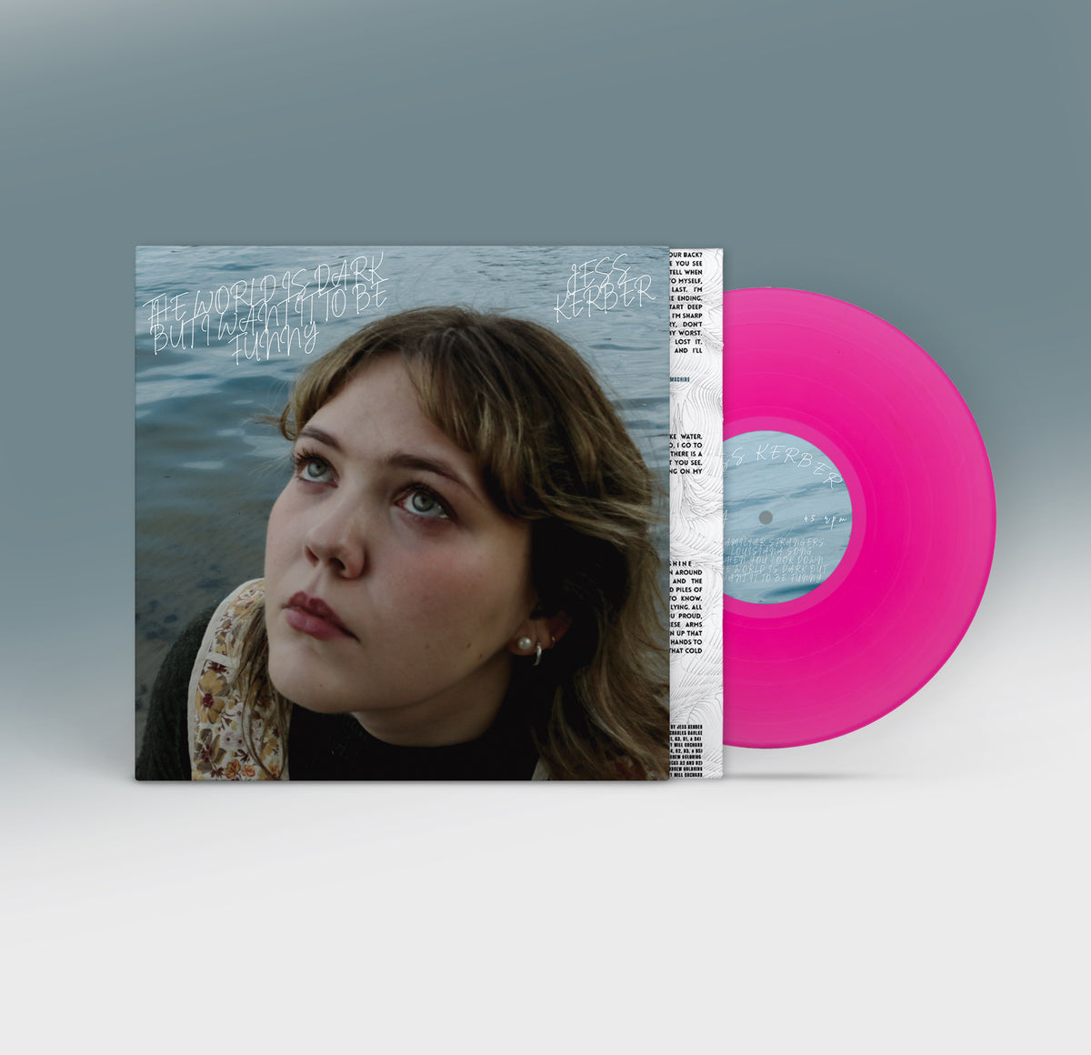 Jess Kerber - (PRESALE 11/6/26) The World Is Dark, but I Want It to Be Funny (NEON PINK VINYL LP) | NEW - ALT/INDIE *NEW/COLOR*