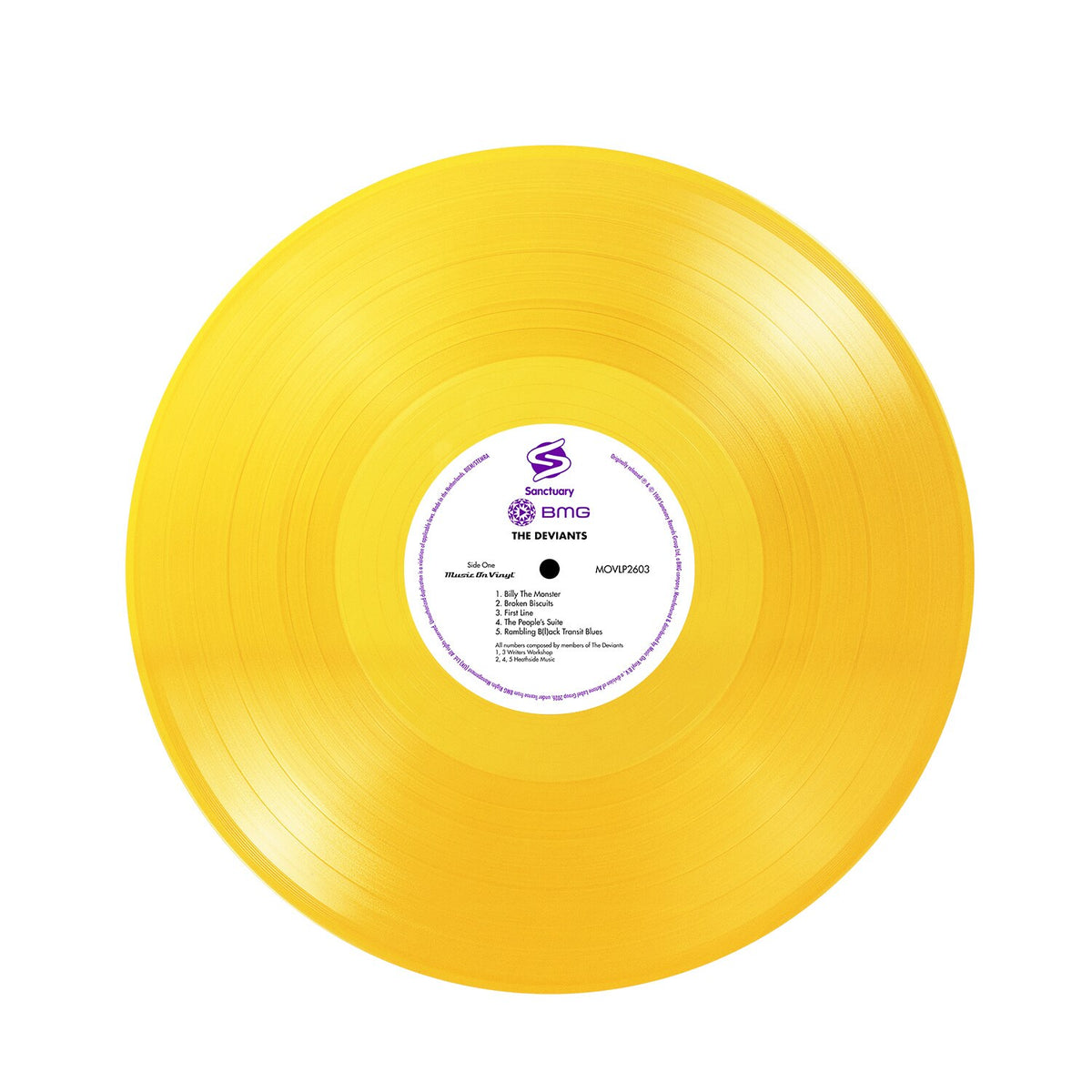 The Deviants - (PRESALE 11/20/26) The Deviants (MOV TRANSLUCENT YELLOW VINYL LP) | NEW - ALT/INDIE *NEW/COLOR*