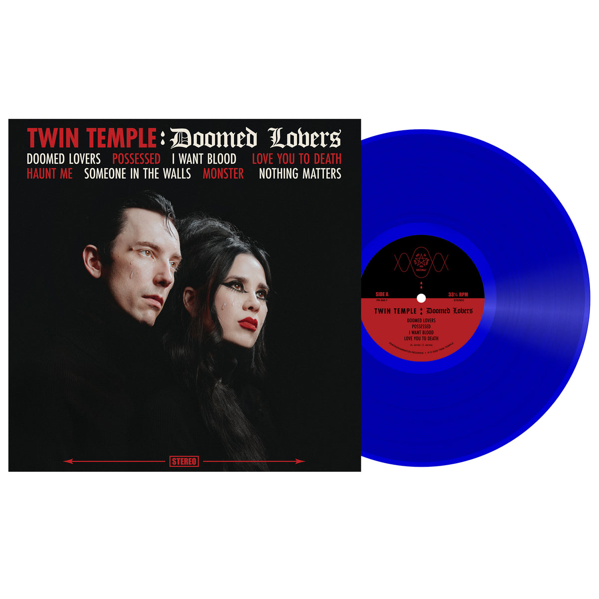 Twin Temple - (PRESALE 10/23/26) Doomed Lovers (CRYING TRANSLUCENT BLUE VINYL LP) | NEW - ALT/INDIE *NEW/COLOR*