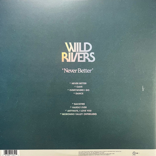 Wild Rivers - Never Better (COKE BOTTLE CLEAR VINYL) | Mint (M) Mint (M) - ALT/INDIE *NEW/COLOR*