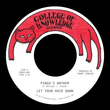 Let Your Hair Down - (PRESALE 8/7/26) Pingu's Anthem b/w Gronk (VINYL 7" COLLEGE OF KNOWLEDGE/COLEMINE COK45003LP 2026) | Mint (M) Mint (M) - ALT/INDIE *NEW*