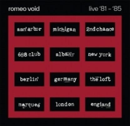 BEST OF ROMEO VOID LIVE '81-'85 (RSD 2026 VINYL) | Mint (M) Mint (M) - ALT/INDIE *NEW*