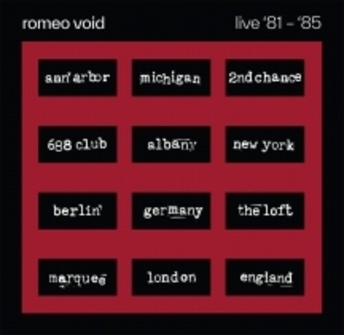 BEST OF ROMEO VOID LIVE '81-'85 (RSD 2026 VINYL) | Mint (M) Mint (M) - ALT/INDIE *NEW*