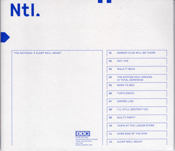 Sleep Well Beast (CD) | Mint (M) Mint (M) - ALT/INDIE *NEW*