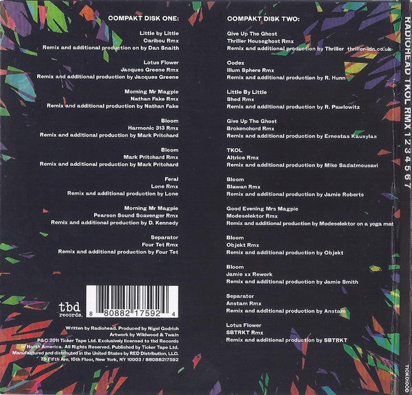 TKOL RMX 1234567 | Mint (M) Mint (M) - ALT/INDIE *SEALED/CD*