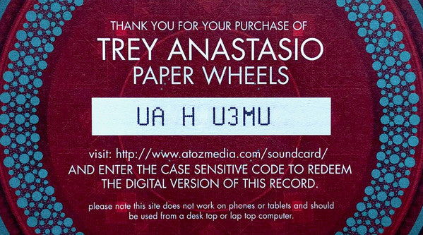 Trey Anastasio - Paper Wheels (SPLATTER COLOR VINYL 2xLP) | NEW - ALT/INDIE *SEALED/COLOR*