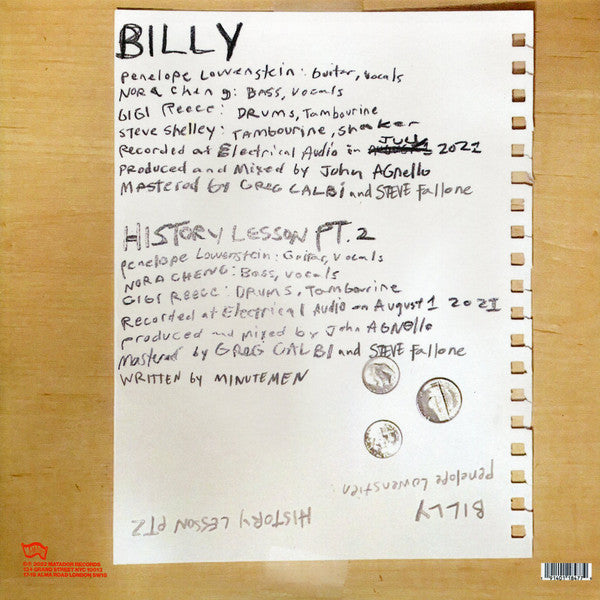 Horsegirl (2) - Billy (7" VINYL) | Mint (M) Mint (M) - ALT/INDIE *SEALED*