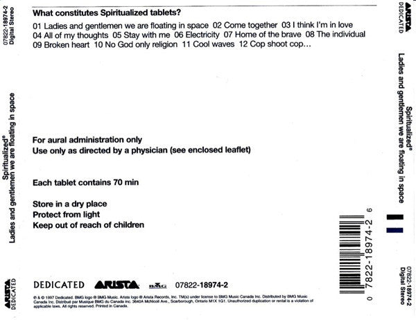 Spiritualized - Ladies And Gentlemen We Are Floating In Space (CD CANADA) | Excellent+ (EX+) - ALT/INDIE / USED *EXCELLENT+*