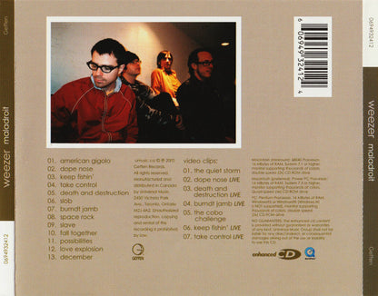Weezer - Maladroit (CD CANADA) | Excellent+ (EX+) Excellent+ (EX+) - ALT/INDIE / USED *EXCELLENT+*