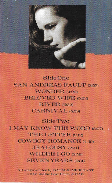Natalie Merchant - Tigerlily (CASSETTE) | Excellent (EX) Excellent (EX) - ALT/INDIE / USED *EXCELLENT*