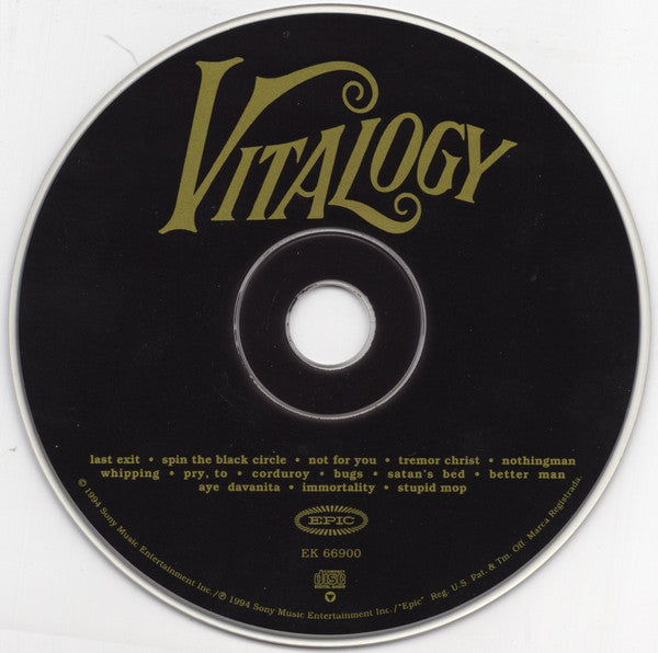 Vitalogy (CD) | Excellent (EX) Excellent (EX) - ALT/INDIE / USED *EXCELLENT*