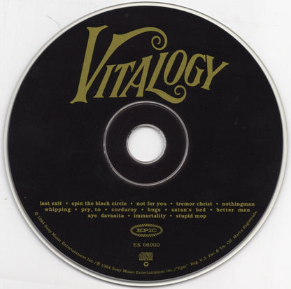 Vitalogy (CD) | Excellent (EX) Excellent (EX) - ALT/INDIE / USED *EXCELLENT*