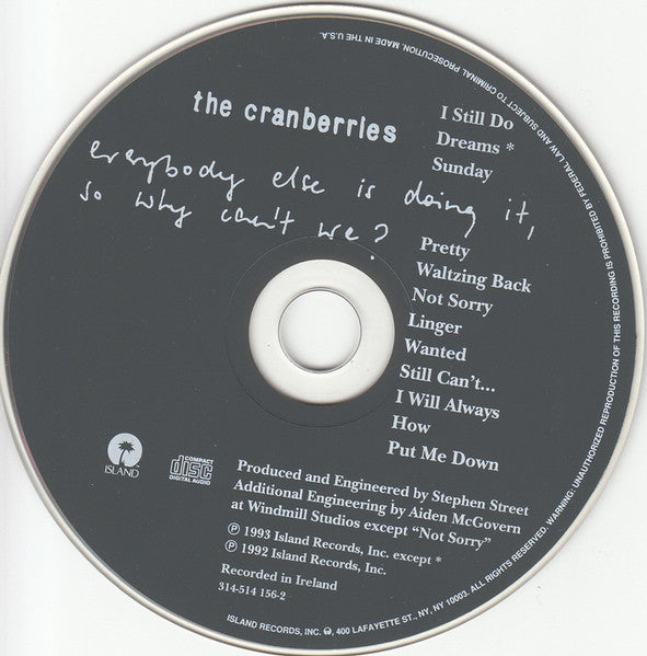 Everybody Else Is Doing It, So Why Can't We? (CD) | Excellent (EX) Excellent (EX) - ALT/INDIE / USED *EXCELLENT*