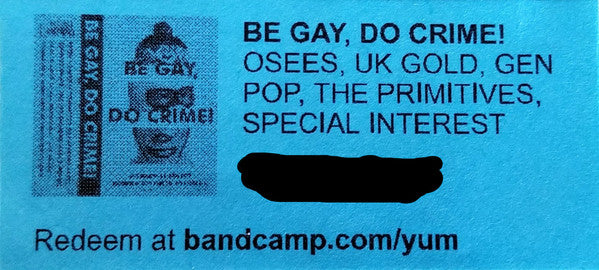 Various - Be Gay, Do Crime! (RED VINYL LP BACHELOR BR 117 2021) | USED Near Mint (NM or M-) Near Mint (NM) - ALT/INDIE / USED *NEAR MINT/COLOR*