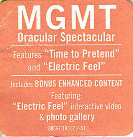 MGMT - Oracular Spectacular (CD) | Near Mint (NM) Near Mint (NM) - ALT/INDIE / USED *NEAR MINT*