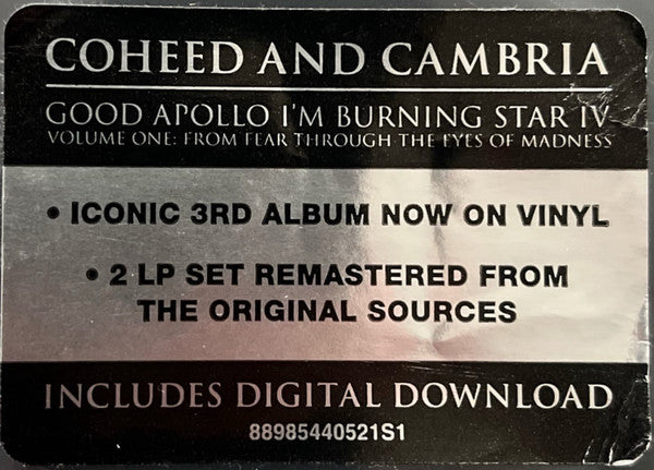 Good Apollo I'm Burning Star IV | Volume One: From Fear Through The Eyes Of Madness (2xVINYL) | Near Mint (NM or M-) Near Mint (NM or M-) - ALT/INDIE / USED *NEAR MINT*