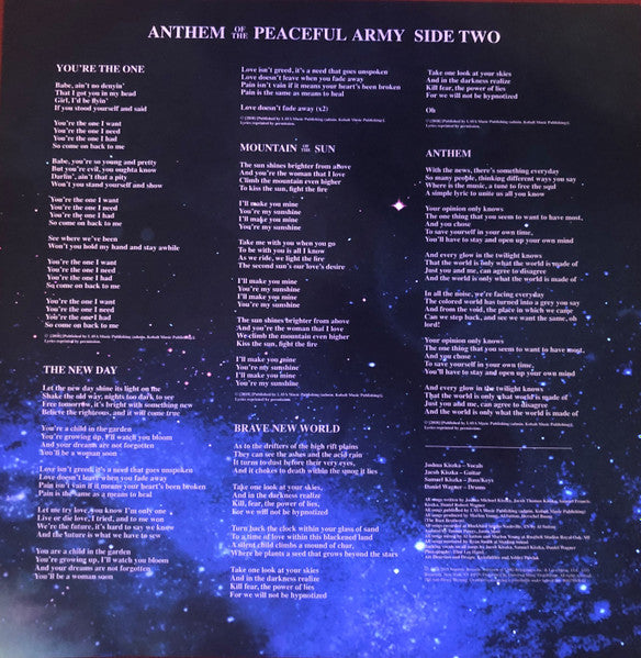 Anthem Of The Peaceful Army (COLOR VINYL) | Near Mint (NM) Near Mint (NM)