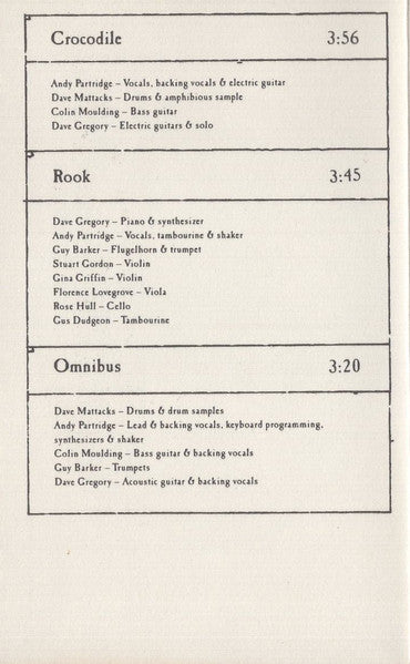 XTC - Nonsuch *CASSETTE* | Near Mint (NM) Near Mint (NM) - ALT/INDIE / USED *NEAR MINT*