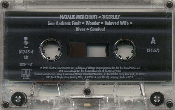 Natalie Merchant - Tigerlily *CASSETTE* | Near Mint (NM) Near Mint (NM) - ALT/INDIE / USED *NEAR MINT*