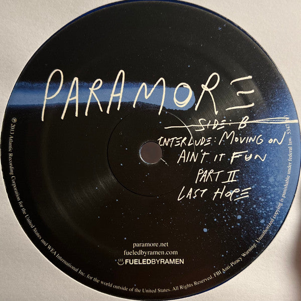 Paramore *BLUE* | Excellent (EX) Near Mint (NM) - ALT/INDIE / USED *EXCELLENT*