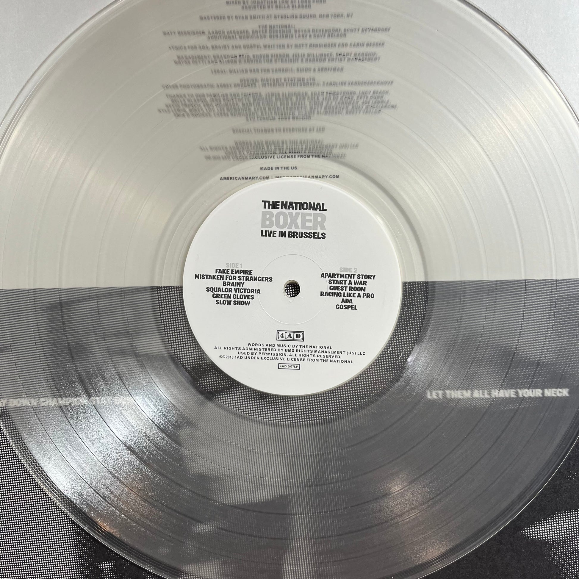 Boxer (Live In Brussels) (CLEAR VINYL) | Near Mint (NM) Near Mint (NM) - ALT/INDIE / USED *NEAR MINT*