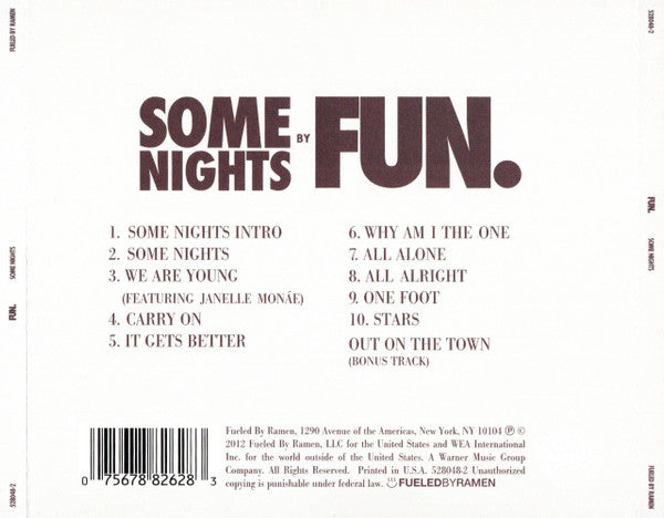Fun. - Some Nights (VINYL LP FUELED BY RAMEN 7567-88253-1 2021) | - ALT/INDIE / USED *NEAR MINT*