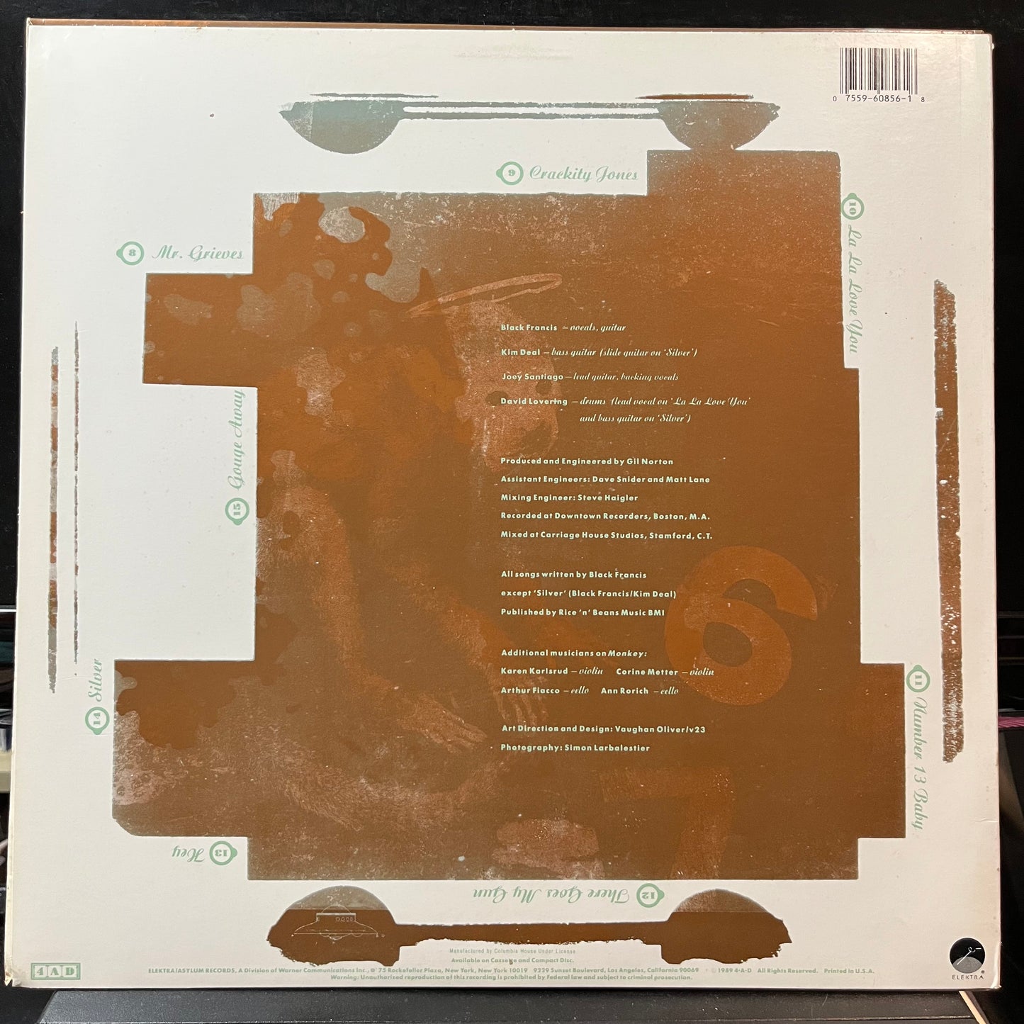 Pixies - Doolittle (VINYL LP ELEKTRA 9 E1-60856 1989) | Near Mint (NM or M-) Near Mint (NM) - ALT/INDIE / USED *NEAR MINT*