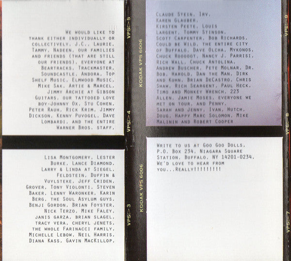 Goo Goo Dolls - A Boy Named Goo *CASSETTE* | Near Mint (NM) Near Mint (NM) - ALT/INDIE / USED *NEAR MINT*
