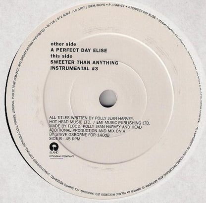 A Perfect Day Elise (7" VINYL) | Near Mint (NM or M-) Excellent+ (EX+) - ALT/INDIE / USED *NEAR MINT*