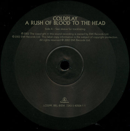 Coldplay - A Rush Of Blood To The Head (VINYL) | Near Mint (NM) Near Mint (NM) - ALT/INDIE / USED *NEAR MINT*