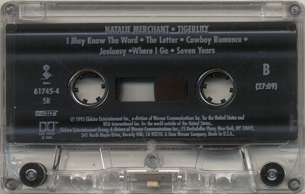 Natalie Merchant - Tigerlily *CASSETTE* | Near Mint (NM) Near Mint (NM) - ALT/INDIE / USED *NEAR MINT*